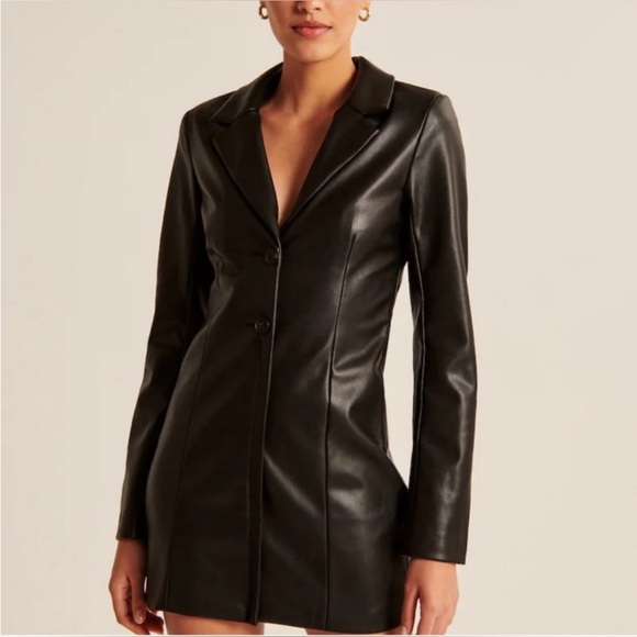 Abercrombie Faux Leather Blazer Dress - Picture 4 of 6